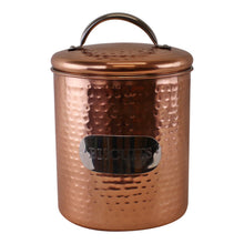 Load image into Gallery viewer, Hammered Copper Biscuit Tin, 17x14cm
