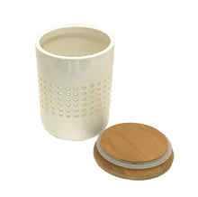 Load image into Gallery viewer, Heart Cut Out Storage Canister With Wood Lid
