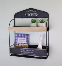 Load image into Gallery viewer, Decorative Wall Hanging Kitchen Shelving Unit
