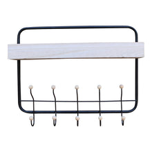 Load image into Gallery viewer, Wall Hanging Shelf With Coat Hooks
