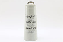 Load image into Gallery viewer, Antique Grey Ceramic Pasta Jar 31cm
