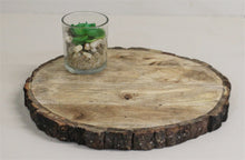 Load image into Gallery viewer, Round Wooden Bark Design Chopping/Serving Board, 30cm.
