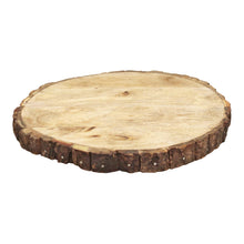 Load image into Gallery viewer, Round Wooden Bark Design Chopping/Serving Board, 30cm.
