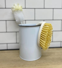 Load image into Gallery viewer, Cream Scrubbing Brush with Bamboo Wooden Handle
