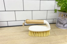 Load image into Gallery viewer, Cream Scrubbing Brush with Bamboo Wooden Handle
