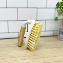 Load image into Gallery viewer, Cream Scrubbing Brush with Bamboo Wooden Handle
