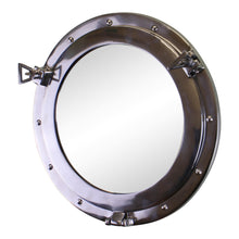 Load image into Gallery viewer, Silver Metal Port Hole Mirror, 40cm
