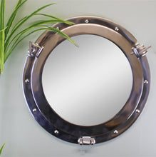 Load image into Gallery viewer, Silver Metal Port Hole Mirror, 40cm
