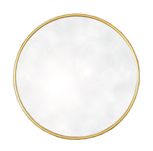 Load image into Gallery viewer, Round Gold Mirror
