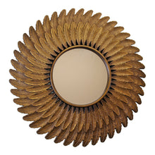 Load image into Gallery viewer, Bronze Effect Feather Frame Mirror
