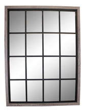 Load image into Gallery viewer, Grey Window Style Wall Mirror 60x80cm
