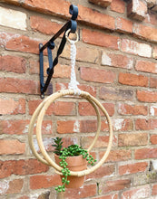 Load image into Gallery viewer, Faux Succulent In Bamboo Hanger
