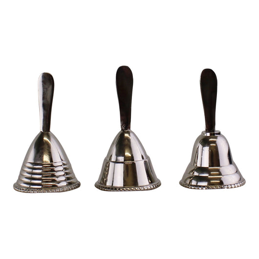 Case of 12 Silver Metal Hand Bells