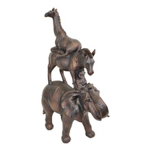 Load image into Gallery viewer, Bronze Effect Stacking Animals Ornament
