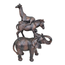 Load image into Gallery viewer, Bronze Effect Stacking Animals Ornament
