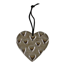 Load image into Gallery viewer, Hanging Silver Metal Heart Ornament, 10cm
