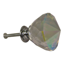 Load image into Gallery viewer, 4cm Crystal Effect Doorknobs, Diamond Shaped, set of 4
