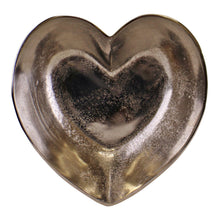 Load image into Gallery viewer, Silver Metal Heart Shaped Decorative Bowl
