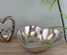 Load image into Gallery viewer, Silver Metal Heart Shaped Decorative Bowl
