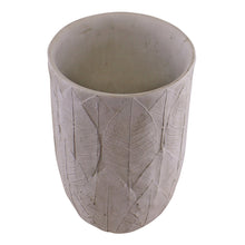 Load image into Gallery viewer, Cement Embossed Leaf Vase, 21.5cm
