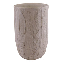 Load image into Gallery viewer, Cement Embossed Leaf Vase, 21.5cm
