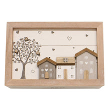 Load image into Gallery viewer, Tea Box, Wooden Houses Design, 24x16cm.
