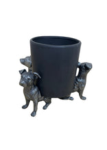 Load image into Gallery viewer, Set Of Silver Jack Russell Dog Pot Risers
