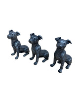 Load image into Gallery viewer, Set Of Silver Jack Russell Dog Pot Risers
