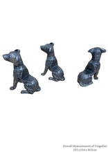 Load image into Gallery viewer, Set Of Silver Jack Russell Dog Pot Risers
