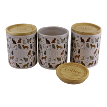 Load image into Gallery viewer, Ceramic Cat Design Tea,Coffee &amp; Sugar Canisters
