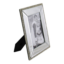 Load image into Gallery viewer, 4 x 6 Mirrored Freestanding Photo Frame With Crystal Detail
