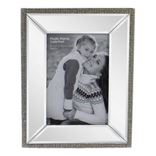 Load image into Gallery viewer, 4 x 6 Mirrored Freestanding Photo Frame With Crystal Detail
