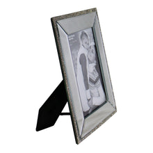 Load image into Gallery viewer, 5 x 7 Mirrored Freestanding Photo Frame With Crystal Detail
