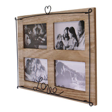 Load image into Gallery viewer, Multi Photo Frame, Holds 4 Photos, Love Design
