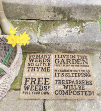 Load image into Gallery viewer, Free Weeds Potting Shed Doormat
