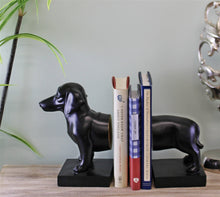 Load image into Gallery viewer, Sausage Dog Bookends, Black Finish
