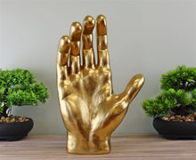 Load image into Gallery viewer, Large Gold Decorative Hand Ornament
