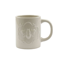 Load image into Gallery viewer, Cream Ceramic Embossed Bee Mug
