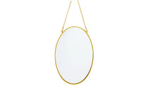 Load image into Gallery viewer, Gold Hanging Oval Mirror
