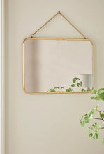 Load image into Gallery viewer, Gold Hanging Rectangle Mirror
