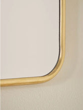 Load image into Gallery viewer, Gold Hanging Rectangle Mirror
