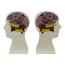 Load image into Gallery viewer, Ornamental Ceramic Phrenology Bookends
