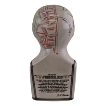 Load image into Gallery viewer, Small Ceramic Crackle Phrenology Head
