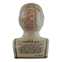 Load image into Gallery viewer, Large Ceramic Crackle Phrenology Head
