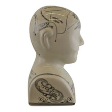 Load image into Gallery viewer, Large Ceramic Crackle Phrenology Head
