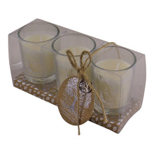 Load image into Gallery viewer, Set Of 3 Tree Of Life Fragranced Votive Candles
