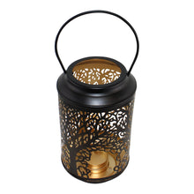 Load image into Gallery viewer, Small Tree Of Life Cutout Design Black Candle Lantern
