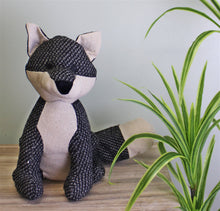 Load image into Gallery viewer, Grey Fabric Fox Doorstop
