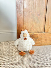 Load image into Gallery viewer, Curled Fur Fabric Brown Chicken Doorstop
