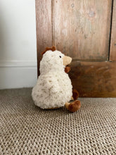 Load image into Gallery viewer, Curled Fur Fabric Brown Chicken Doorstop
